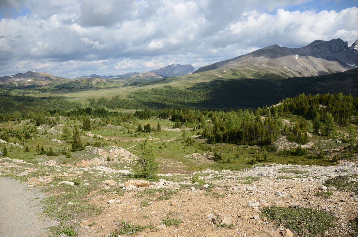 11 Looking Back At Sunshine Meadows With Lookout Mountain and Goats Eye From Quartz Ridge on Hike To Mount Assiniboine